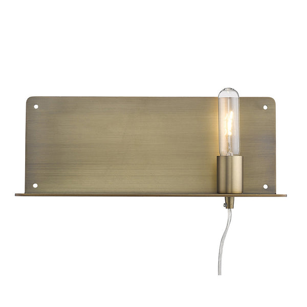 Homeroots Dull Gold Shelf Wall Light   398797