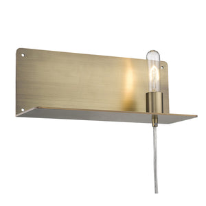 Homeroots Dull Gold Shelf Wall Light   398797