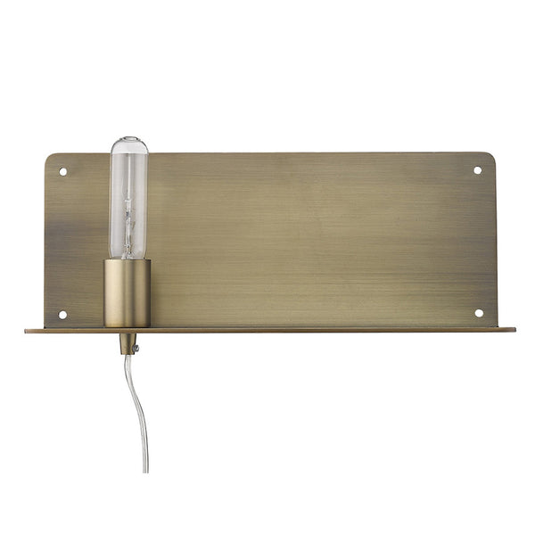 Homeroots Xl Dull Gold Shelf Wall Light   398798