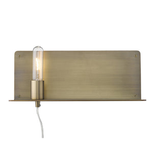 Homeroots Xl Dull Gold Shelf Wall Light   398798