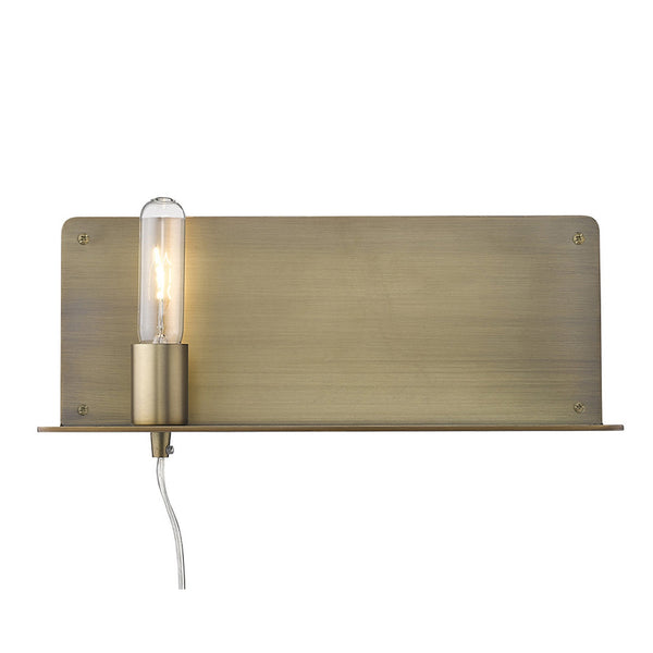 Homeroots Xl Dull Gold Shelf Wall Light   398798