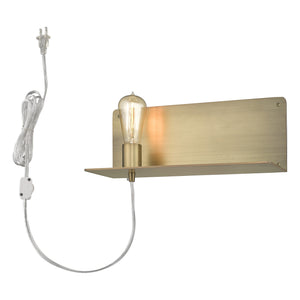 Homeroots Xl Dull Gold Shelf Wall Light   398798