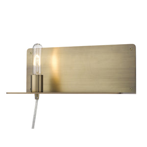 Homeroots Xl Dull Gold Shelf Wall Light   398798