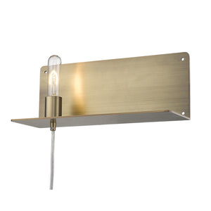 Homeroots Xl Dull Gold Shelf Wall Light   398798