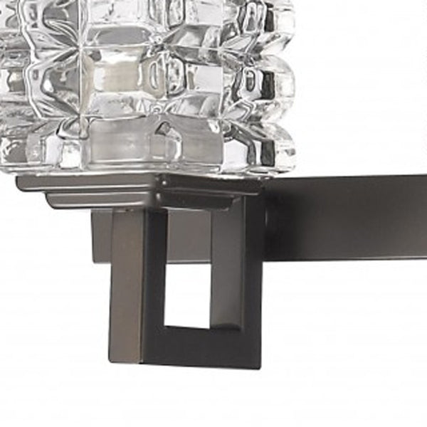 Homeroots Coralie 5-light Oil-rubbed Bronze Sconce With Pressed Crystal Shades   398809