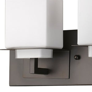 7 Inch Metal Glass Vanity Sconce Flush Mount Bathroom Wall Light Fixture