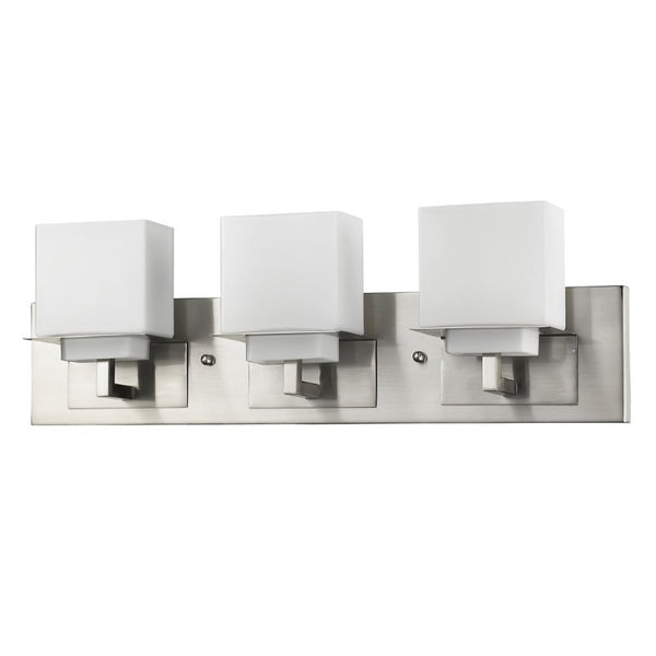 HomeRoots 22 Inch Silver Glass Flush Mount Ceiling Light Elegant Three Bulb Modern Fixture 398814