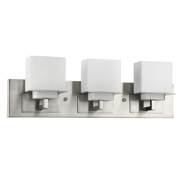 HomeRoots 22 Inch Silver Glass Flush Mount Ceiling Light Elegant Three Bulb Modern Fixture 398814