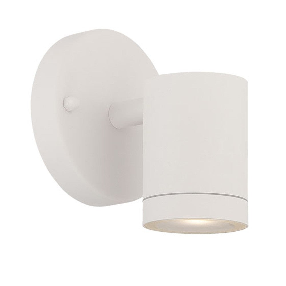 Homeroots White Led One Light Outdoor Can Shape Wall Sconce   398817