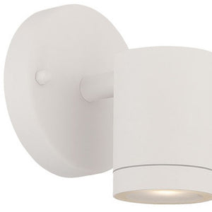 Homeroots White Led One Light Outdoor Can Shape Wall Sconce   398817