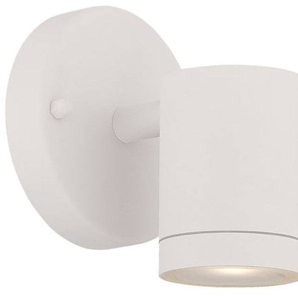 Homeroots White Led One Light Outdoor Can Shape Wall Sconce   398817