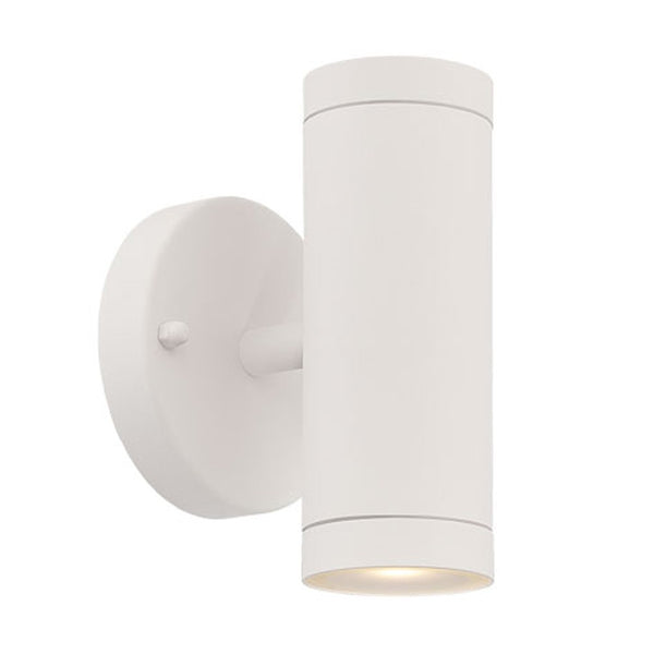 Homeroots White Led Two Light Can Shape Wall Sconce   398819