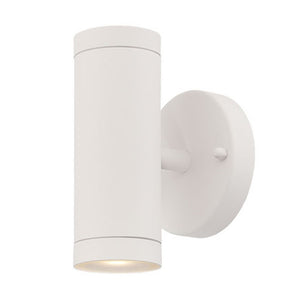 Homeroots White Led Two Light Can Shape Wall Sconce   398819