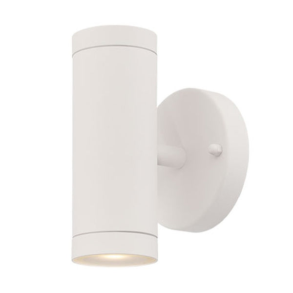 Homeroots White Led Two Light Can Shape Wall Sconce   398819