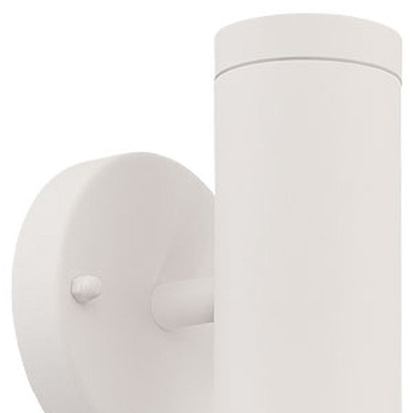 Homeroots White Led Two Light Can Shape Wall Sconce   398819