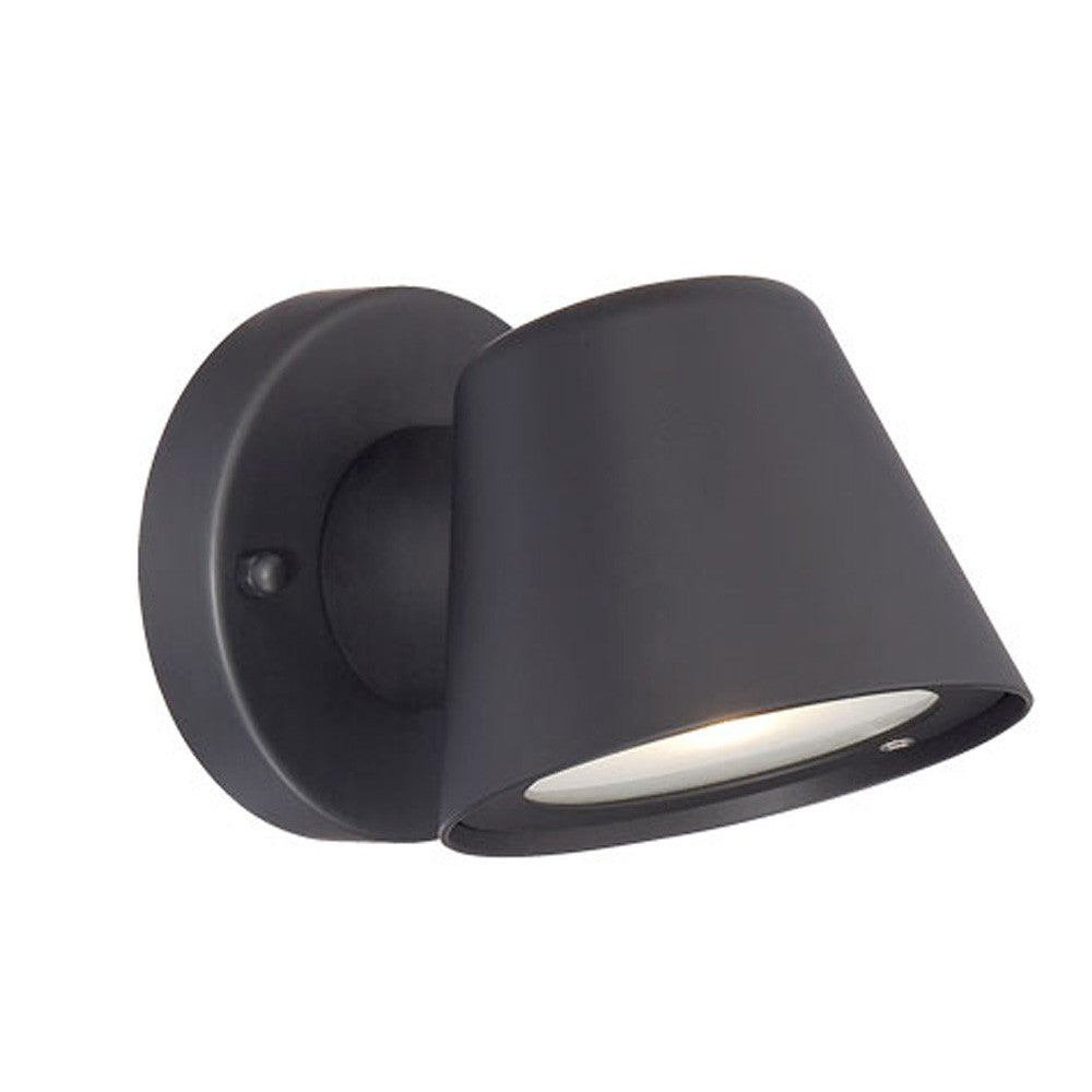 Homeroots Matte Black Led Short Cone Wall Light   398821