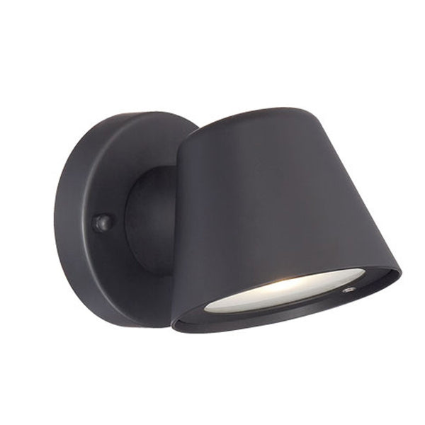 Homeroots Matte Black Led Short Cone Wall Light   398821
