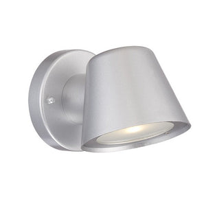 Homeroots Brushed Silver Led Short Cone Wall Light   398822