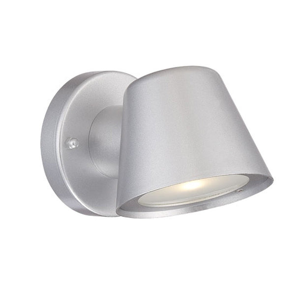 Homeroots Brushed Silver Led Short Cone Wall Light   398822