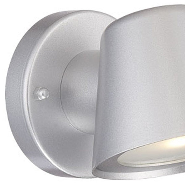 Homeroots Brushed Silver Led Short Cone Wall Light   398822