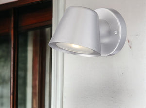 Homeroots Brushed Silver Led Short Cone Wall Light   398822