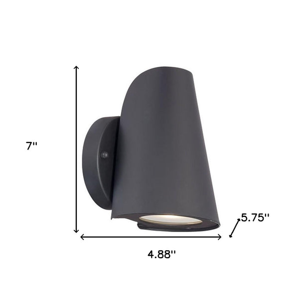 Homeroots Matte Black Led Conical Wall Sconce   398823