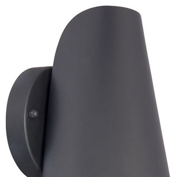 Homeroots Matte Black Led Conical Wall Sconce   398823