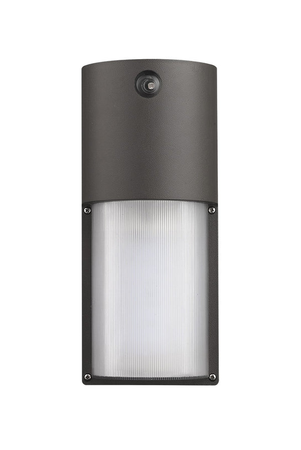 Homeroots 120-277v Bronze Integrated Led Wall Pack With Photocell   398824