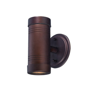 Homeroots Two Light Bronze Cylinder Wall Light  Aluminium  398840