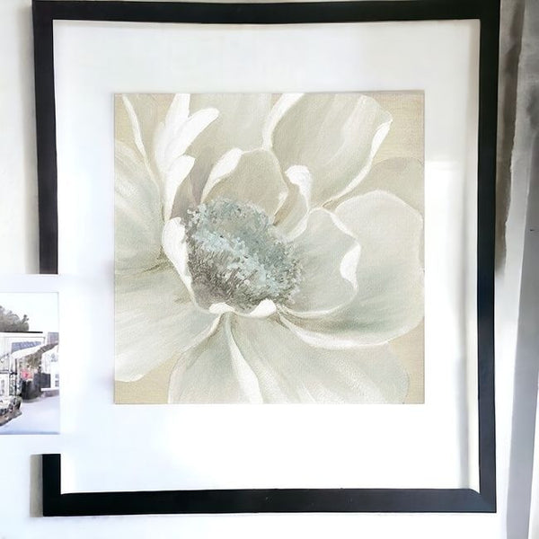 Homeroots Soft Winter Flower Unframed Print Wall Art  Polyester 398847