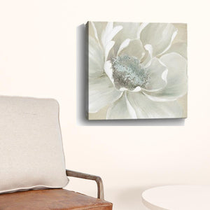 Homeroots Soft Winter Flower Unframed Print Wall Art  Polyester 398847
