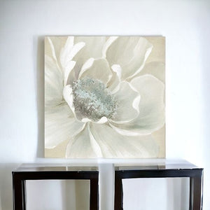 Homeroots Soft Winter Flower Unframed Print Wall Art  Polyester 398848
