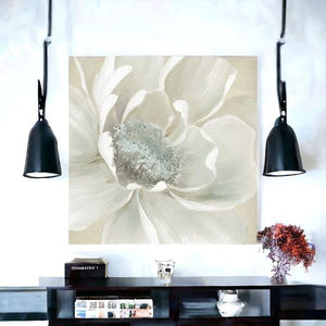 Homeroots Soft Winter Flower Unframed Print Wall Art  Polyester 398849