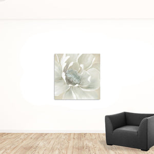 Homeroots Soft Winter Flower Unframed Print Wall Art  Polyester 398849