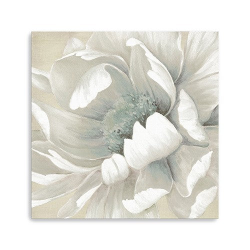 Homeroots Soft Winter Flower In Bloom Unframed Print Wall Art  Polyester 398852