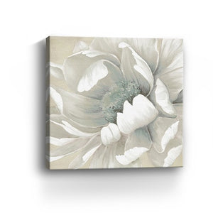 Homeroots Soft Winter Flower In Bloom Unframed Print Wall Art  Polyester 398852
