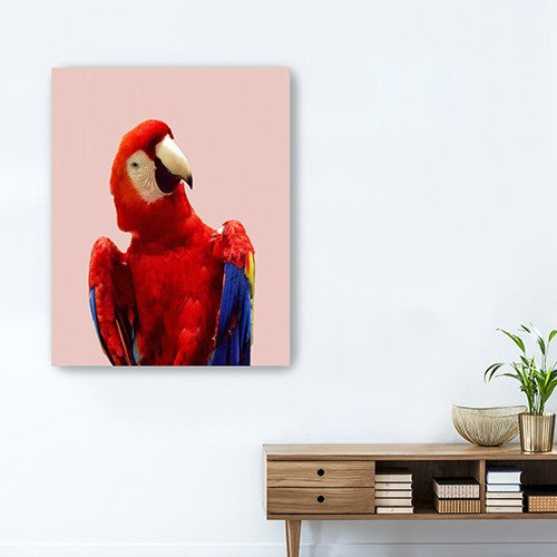 Homeroots Vibrant And Vivid Bird Unframed Print Wall Art  Polyester 398872