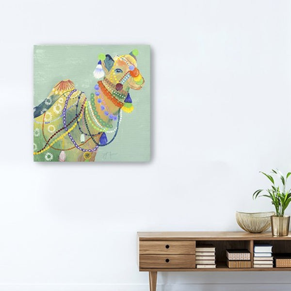 HomeRoots Moroccan Camel Unframed Print Wall Art - Elegant Canvas Décor for Modern and Bohemian Spaces 30"x30" 398877