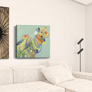 HomeRoots Moroccan Camel Unframed Print Wall Art - Elegant Canvas Décor for Modern and Bohemian Spaces 30"x30" 398877