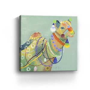 HomeRoots Moroccan Camel Unframed Print Wall Art - Elegant Canvas Décor for Modern and Bohemian Spaces 40"x40" 398878