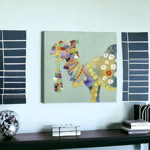 Homeroots Moroccan Party Camel Unframed Print Wall Art  Polyester 398879