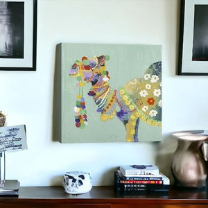 Homeroots Moroccan Party Camel Unframed Print Wall Art  Polyester 398879