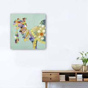 Homeroots Moroccan Party Camel Unframed Print Wall Art  Polyester 398880