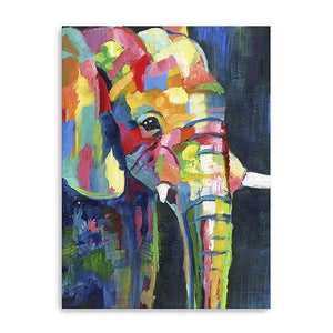 Homeroots Bright Elephant Unframed Print Wall Art  Polyester 398893