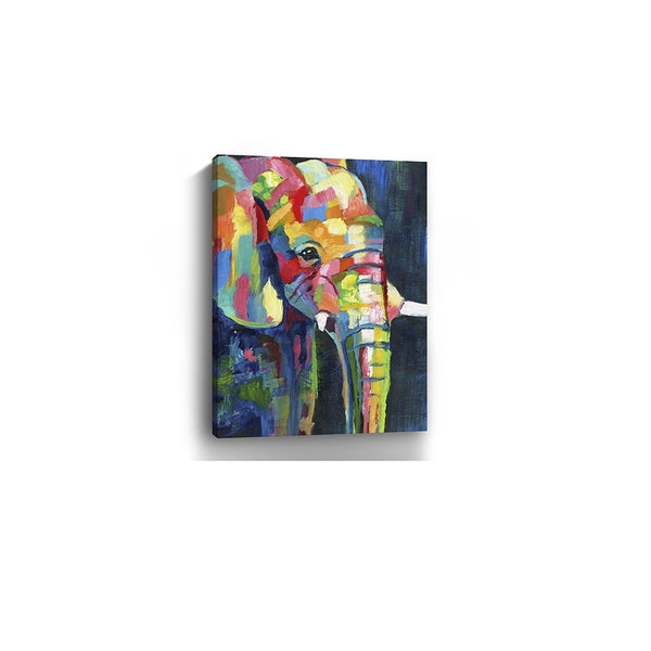 Homeroots Bright Elephant Unframed Print Wall Art  Polyester 398893