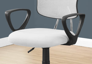 English Elm Office Juvenile Ergonomic Desk Chair with Breathable Mesh Back, Padded Seat, Swivel Mobility and Tilt Control White 23 L x 13 W x 22 H B2710P219667