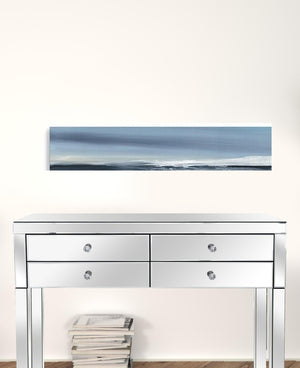 HomeRoots Long Beach Shore Unframed Canvas Print - Coastal Wall Art for Living Rooms, Bedrooms, and Offices 20"x40" 398903