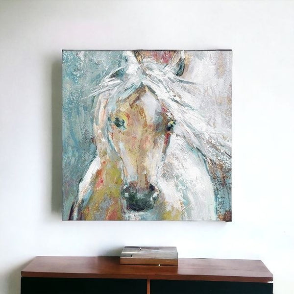 Homeroots Whimsical Horse Unframed Print Wall Art  Polyester 398932