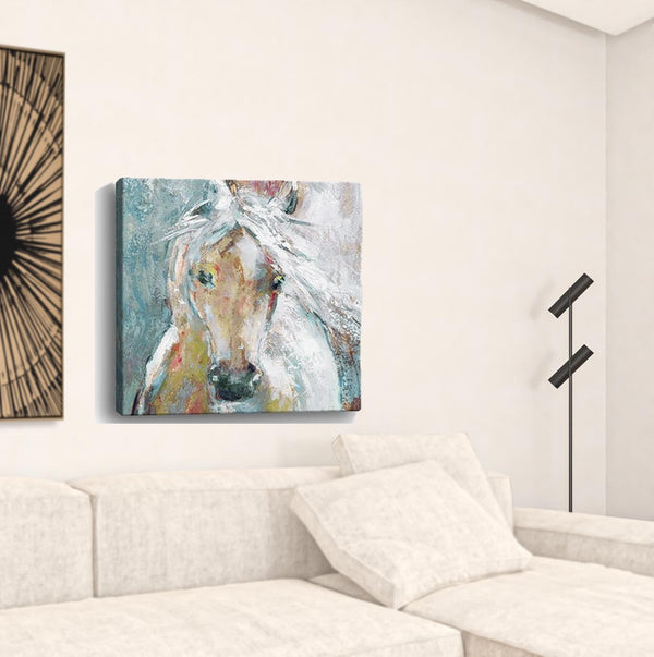 Homeroots Whimsical Horse Unframed Print Wall Art  Polyester 398933