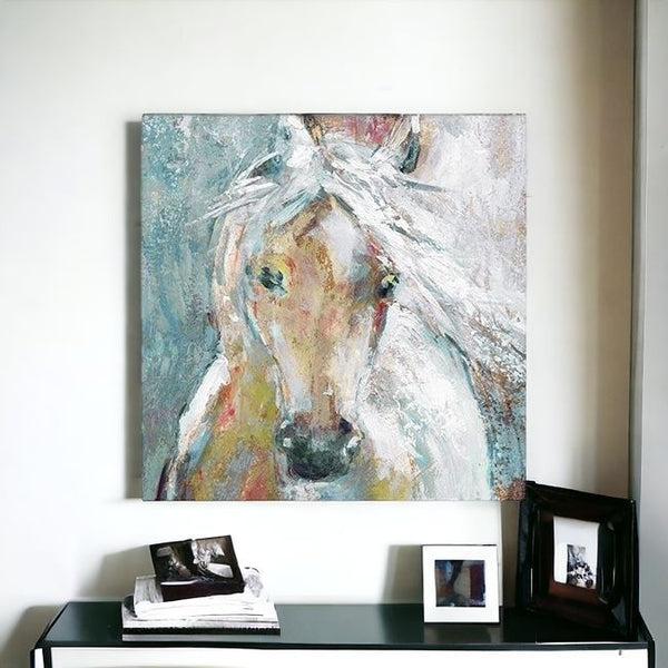 Homeroots Whimsical Horse Unframed Print Wall Art  Polyester 398933